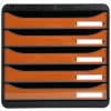 BIG-BOX PLUS - Negro- mandarina brillante 347x278x271 mm