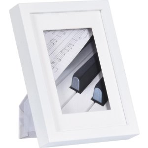 Henzo Piano marco de madera 15x20 cm blanco