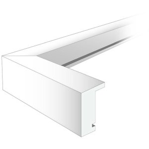 Marco madera PIANO blanco 20x30 cm Efecto 3D