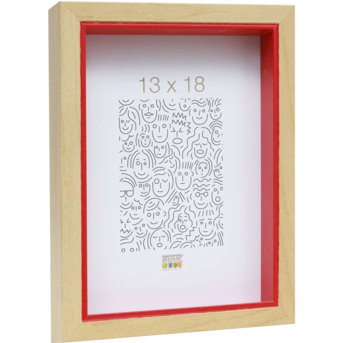 Marco de madera Deknudt S40BH rojo 20x30 cm
