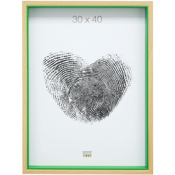 Marco de madera S40BH verde 30x40 cm