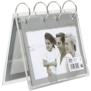 Deknudt foto carpeta de anillas para soportar plata 20 fotos 10x15 cm