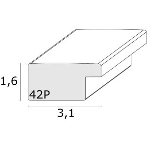Marco de plástico Deknudt S42P blanco claro 13x13 cm