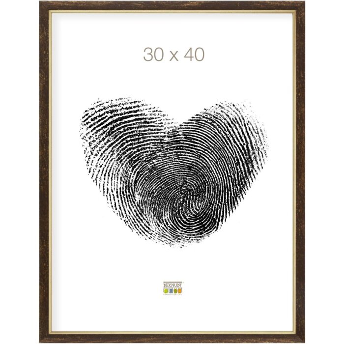 Marco de plástico S46A negro con dorado 18x24 cm