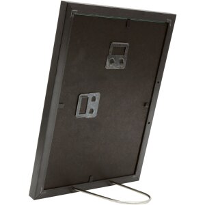 Marco de plástico S46A negro con plata 10x15 cm