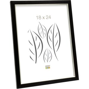 Marco de plástico S46A negro con plata 15x20 cm
