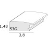 Marco de madera S53G blanco 30x90 cm