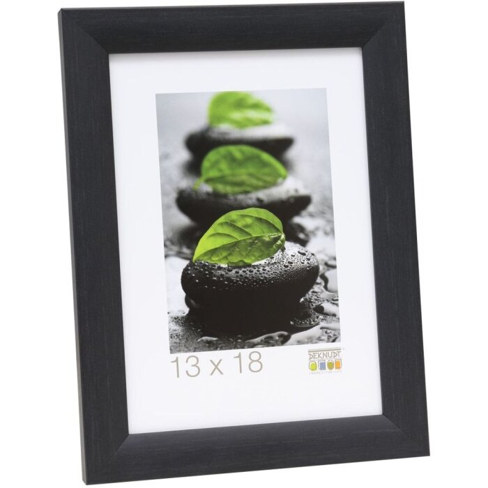 Marco de madera S53G negro aspecto pintor 70x100 cm
