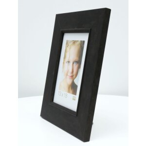 Marco de madera S53G negro aspecto pintor 70x100 cm