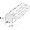 Marco ornamental S95L 20x25 cm blanco
