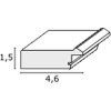 Marco de madera S48SC perfil plano