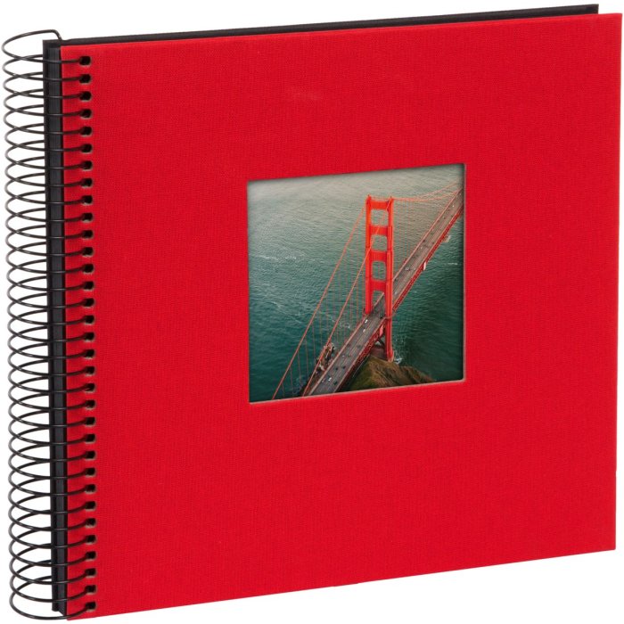 Goldbuch Álbum espiral Bella Vista rojo 20x20 cm 40 páginas negras