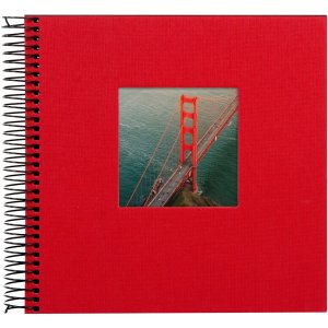 Goldbuch Álbum espiral Bella Vista rojo 20x20 cm 40 páginas negras