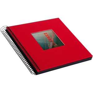 Goldbuch Álbum espiral Bella Vista rojo 20x20 cm 40 páginas negras