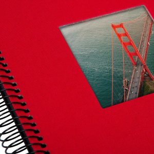 Goldbuch Álbum espiral Bella Vista rojo 20x20 cm 40 páginas negras