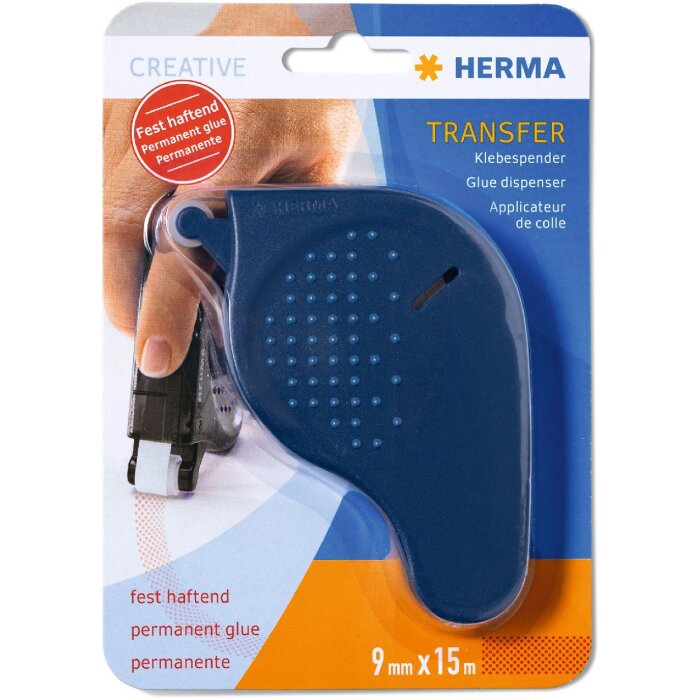 herma adhesivo dispensador de transferencia, firmemente adhesivo azul, 15m