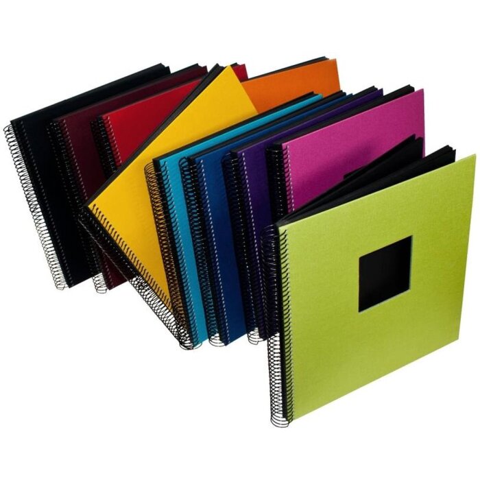 Goldbuch Álbum espiral Bella Vista 35x30 cm con ventana 40 páginas negras