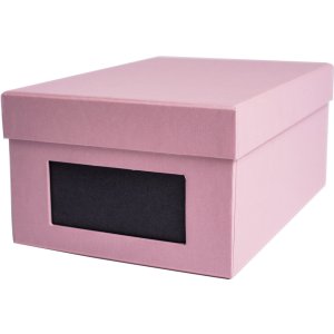 HNFD Caja para fotos Kandra rosa acanalada 700 fotos 10x15 cm