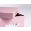 HNFD Caja para fotos Kandra rosa acanalada 700 fotos 10x15 cm