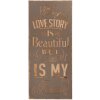 Placa de texto Lovestory - 5H0289 Clayre Eef gris