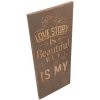 Placa de texto Lovestory - 5H0289 Clayre Eef gris