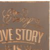 Placa de texto Lovestory - 5H0289 Clayre Eef gris