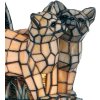 Lámpara de mesa Tiffany Gato 27x18x35 cm marrón