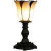 LumiLamp 5LL-5136 Lámpara de mesa Tiffany Ø 16x32 cm Lámpara de escritorio de cristal beige