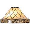 LumiLamp 5LL-5281 Pantalla Tiffany Ø 45x28 cm Triángulo de cristal marrón beige