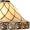 LumiLamp 5LL-5281 Pantalla Tiffany Ø 45x28 cm Triángulo de cristal marrón beige