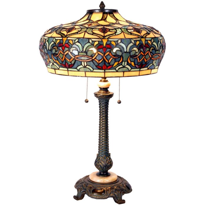 Lámpara de mesa Tiffany Ø 47x71 cm color amarillo