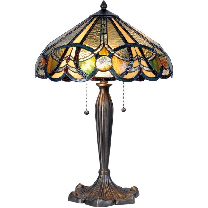 Lámpara de mesa Tiffany Ø 41x61 cm color marrón