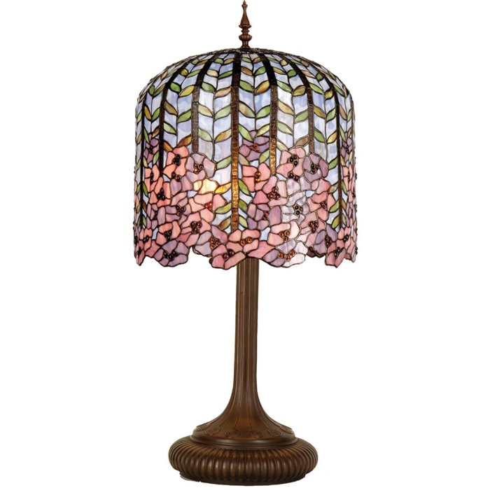 Lámpara de mesa Tiffany Ø 40x84 cm color rosa