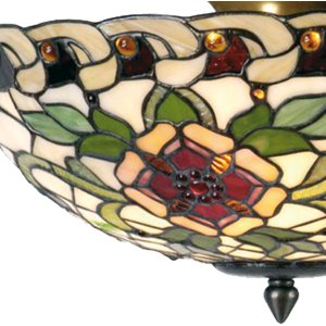 Plafón Tiffany Ø 40x23 cm negro