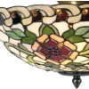 Plafón Tiffany Ø 40x23 cm negro