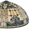 LumiLamp 5LL-5424 Pantalla Tiffany Ø 50 cm Vidrio Azul Beige Semicircular