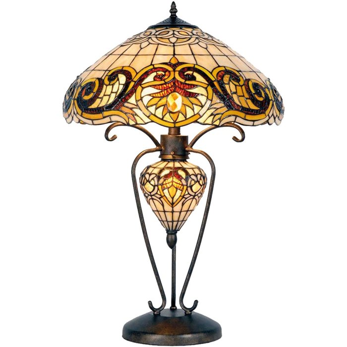 Lámpara de mesa Tiffany Ø 46x76 cm color amarillo