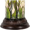 LumiLamp 5LL-5539 Columna Tiffany Ø 31x78 cm Vidrio Verde Blanco Flores Redonda