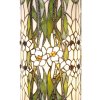 LumiLamp 5LL-5539 Columna Tiffany Ø 31x78 cm Vidrio Verde Blanco Flores Redonda