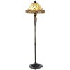 LumiLamp 5LL-5613 Lámpara de pie Tiffany Ø 46x168 cm Lámpara de pie triangular de cristal beige