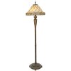 LumiLamp 5LL-5613 Lámpara de pie Tiffany Ø 46x168 cm Lámpara de pie triangular de cristal beige