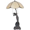 LumiLamp 5LL-5719 Lámpara de mesa Tiffany Ø 41x70 cm Lámpara de escritorio de cristal beige