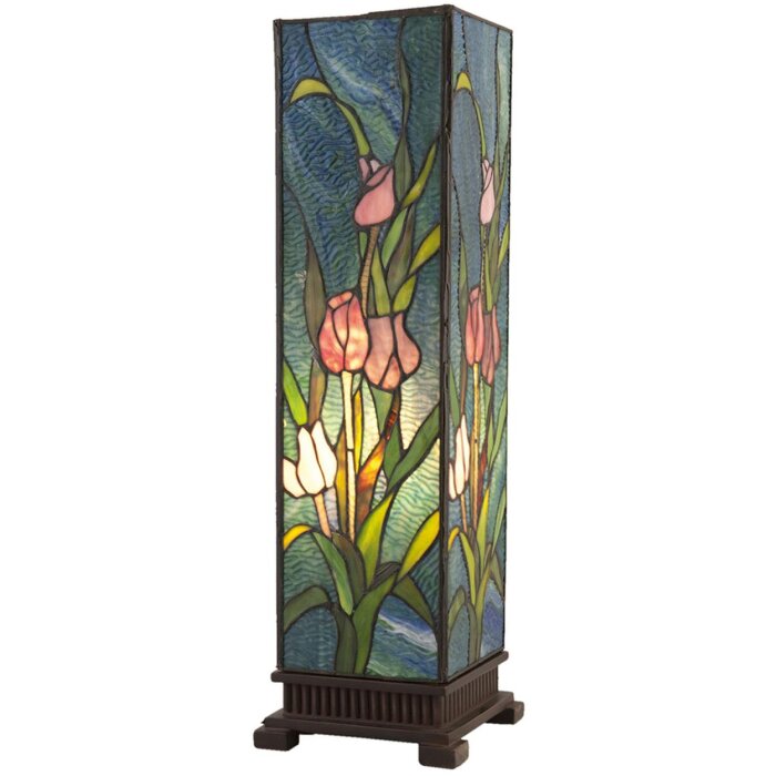 Lámpara de mesa Tiffany 24x58,5 cm de color azul