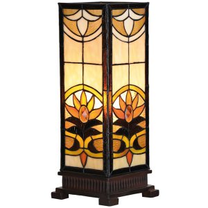 LumiLamp 5LL-5780 Lámpara de mesa Tiffany 18x18x45...