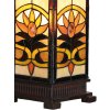 LumiLamp 5LL-5780 Lámpara de mesa Tiffany 18x18x45 cm Cuadrada de cristal marrón beige
