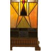 Lámpara de mesa Tiffany 18x45 cm marrón