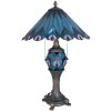 LumiLamp 5LL-5829 Lámpara de mesa Tiffany Ø 40x65 cm Azul Vidrio Rojo