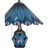 LumiLamp 5LL-5829 Lámpara de mesa Tiffany Ø 40x65 cm Azul Vidrio Rojo