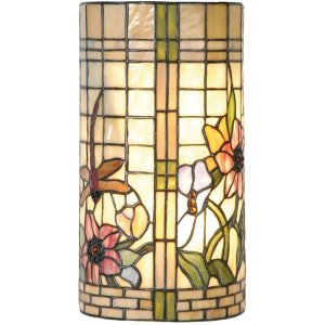LumiLamp 5LL-8825 Aplique Tiffany 20x11x36 cm Beige Verde...