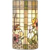 LumiLamp 5LL-8825 Aplique Tiffany 20x11x36 cm Beige Verde Metal Vidrio